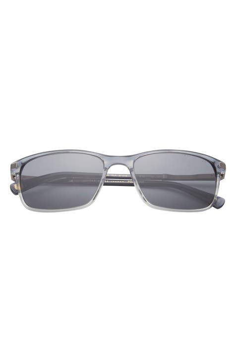 57mm Polarized Rectangle Sunglasses