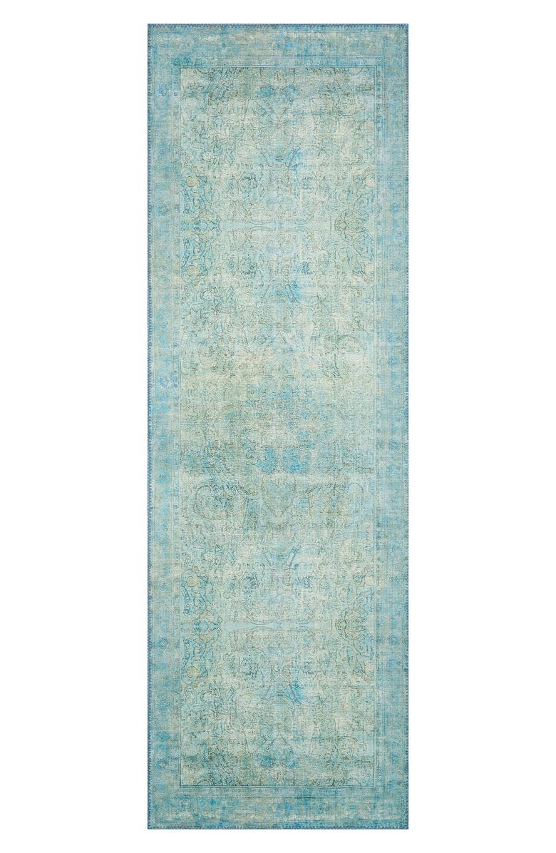 LOLOI Loren Rug - Aqua, Alternate, color, Aqua