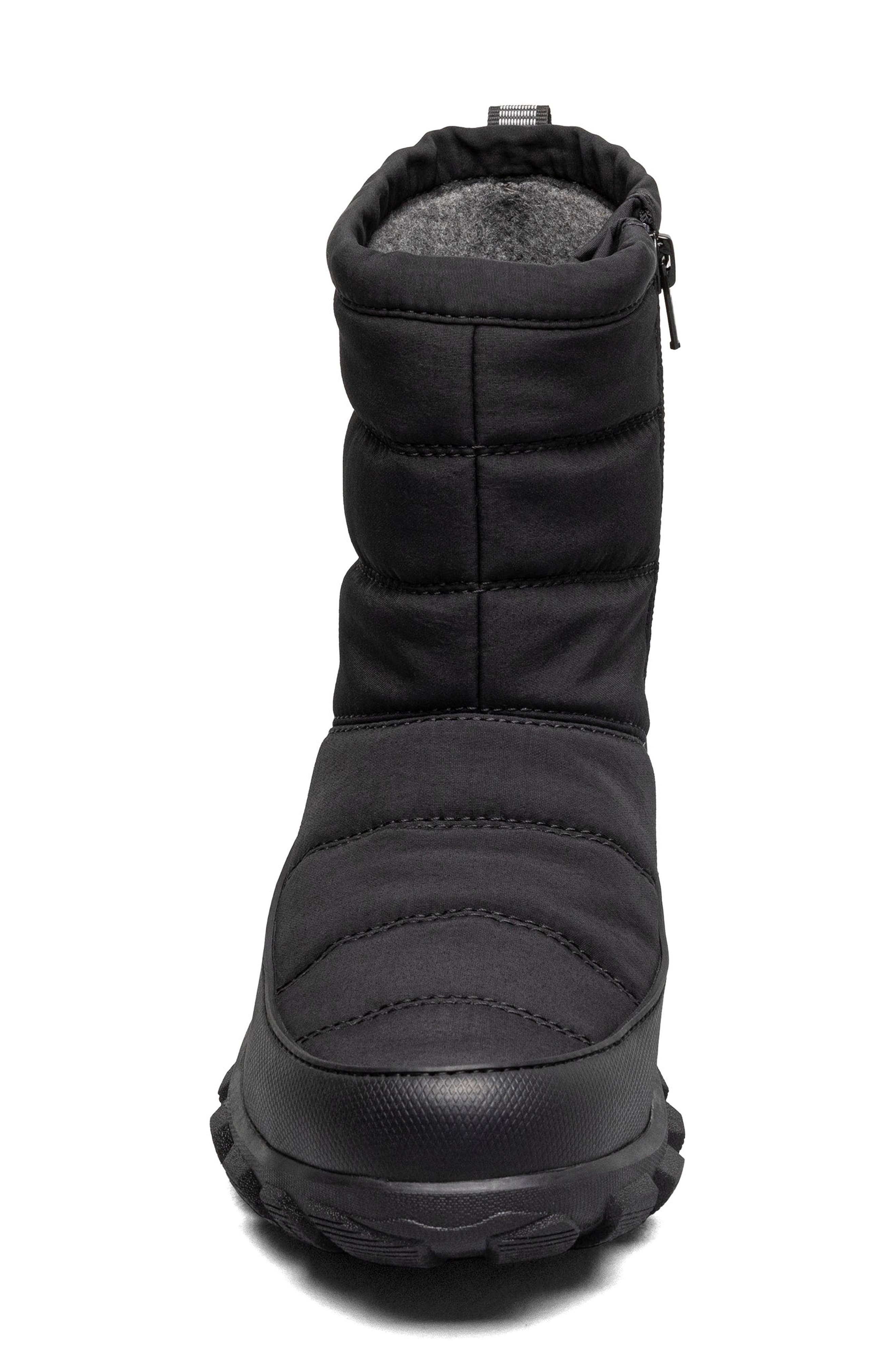 Bogs Cedar Quilted Waterproof Boot, Alternate, color, Black