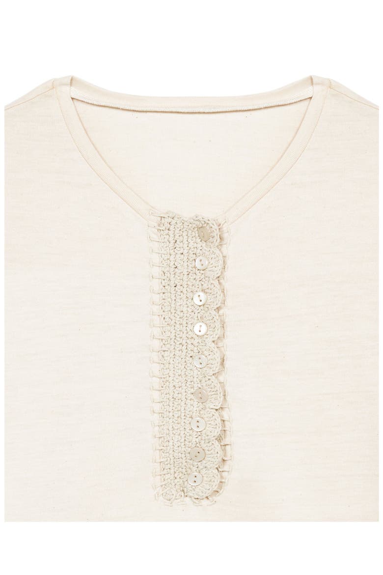 Cherry Crochet T-Shirt, Alternate, color, Dove Grey