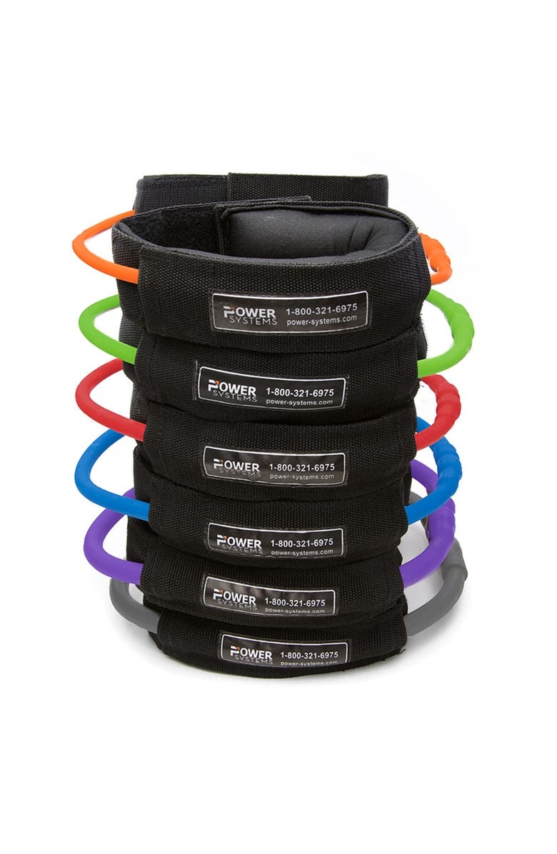 Power Systems Versa Cuff, 2 Padded Cuff with Resistance Tubes for Wrist & Ankle, Alternate, color, Lime Green