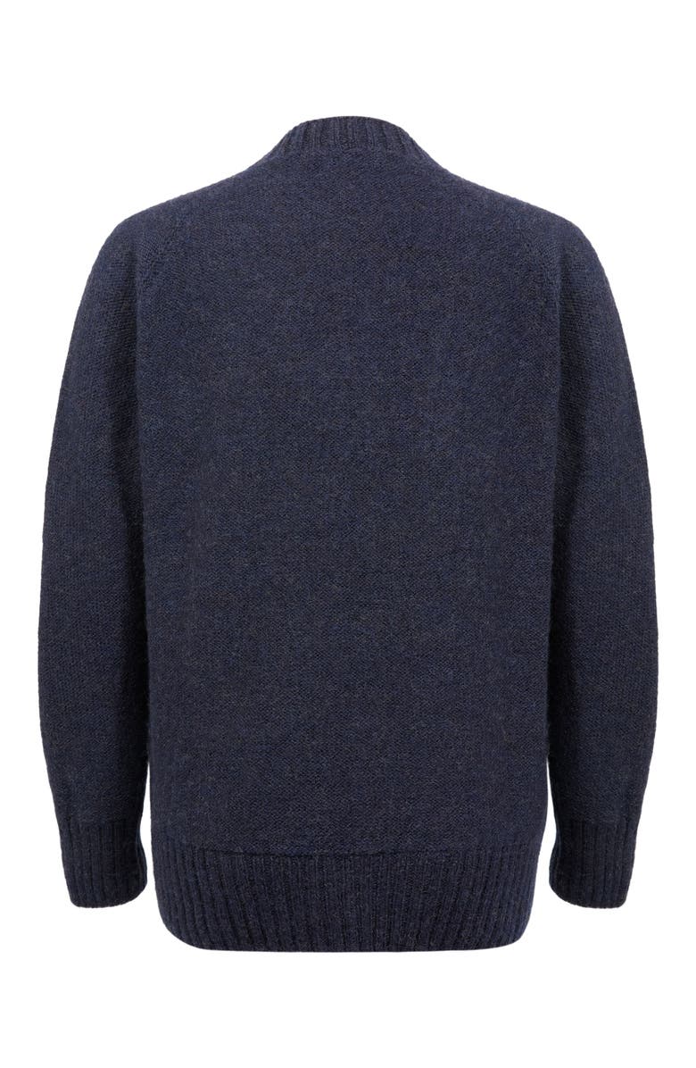 Celtic & Co. British Wool Cable Zip Cardigan, Alternate, color, Dark Navy