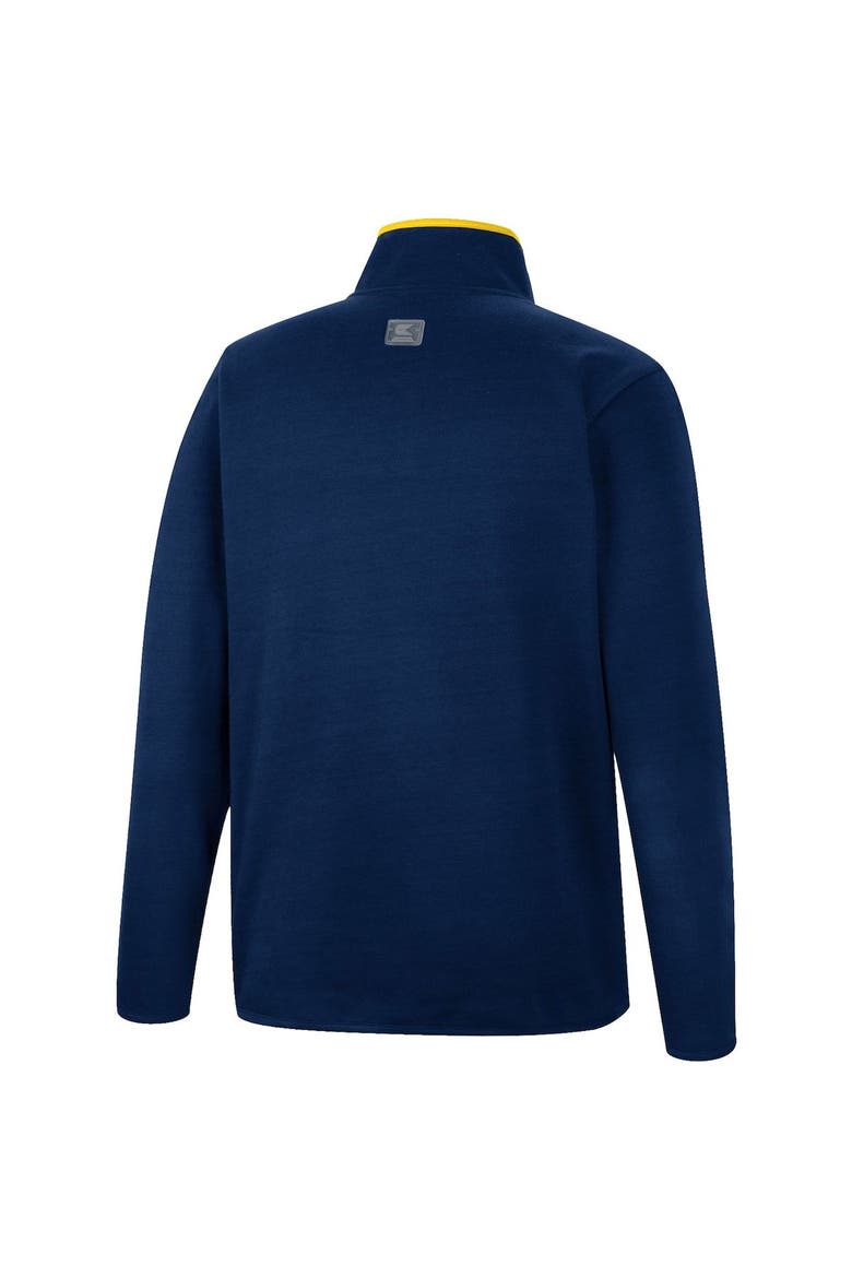 Men's Colosseum Navy Michigan Wolverines Rebound Quarter-Snap Jacket, Alternate, color, Navy