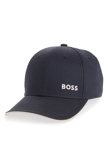 Hugo Boss Boss Bold Logo Adjustable Baseball Cap In Blue