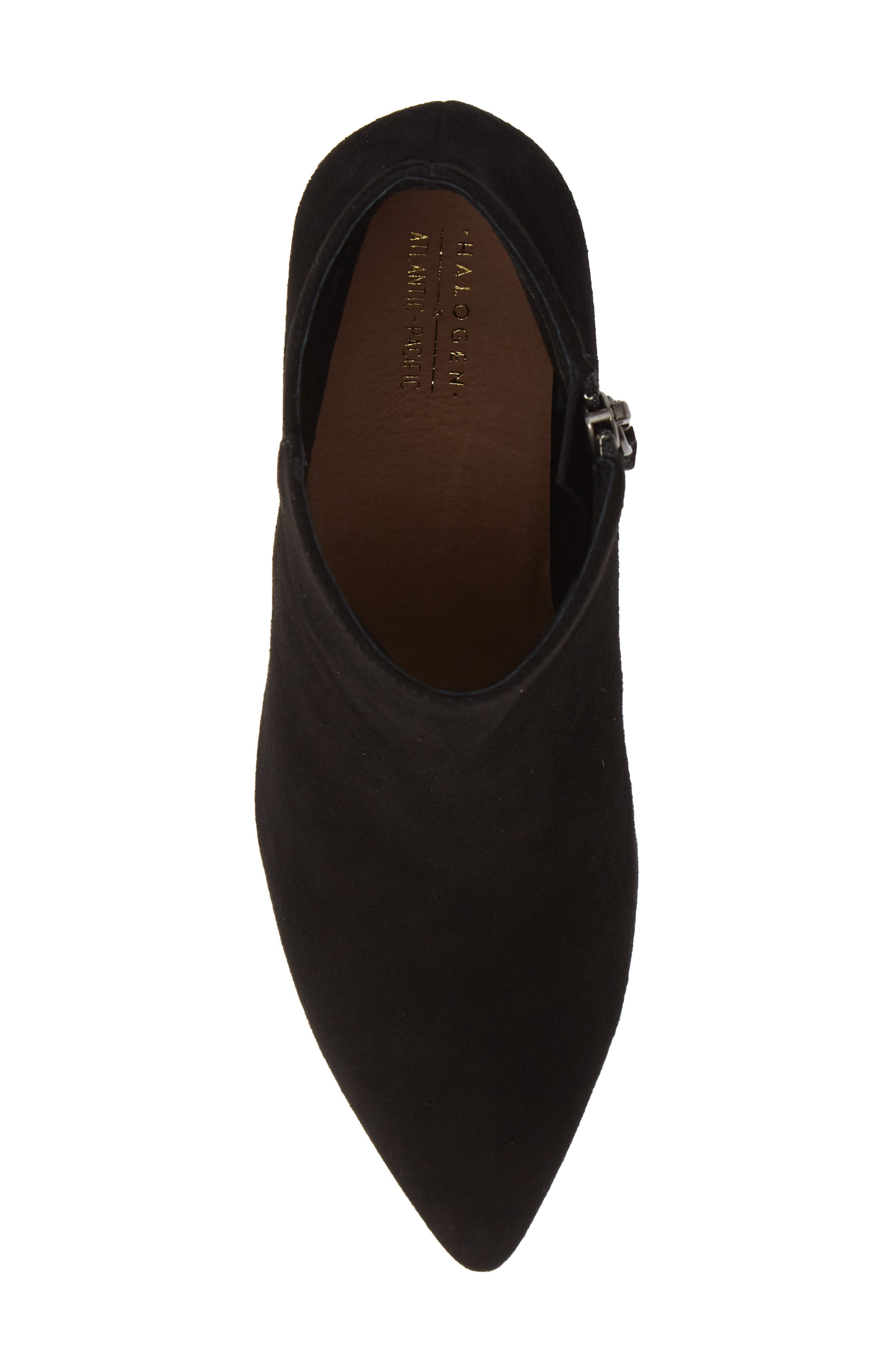 x Atlantic-Pacific Mariella Pointy Toe Bootie, Alternate, color, BLACK SUEDE