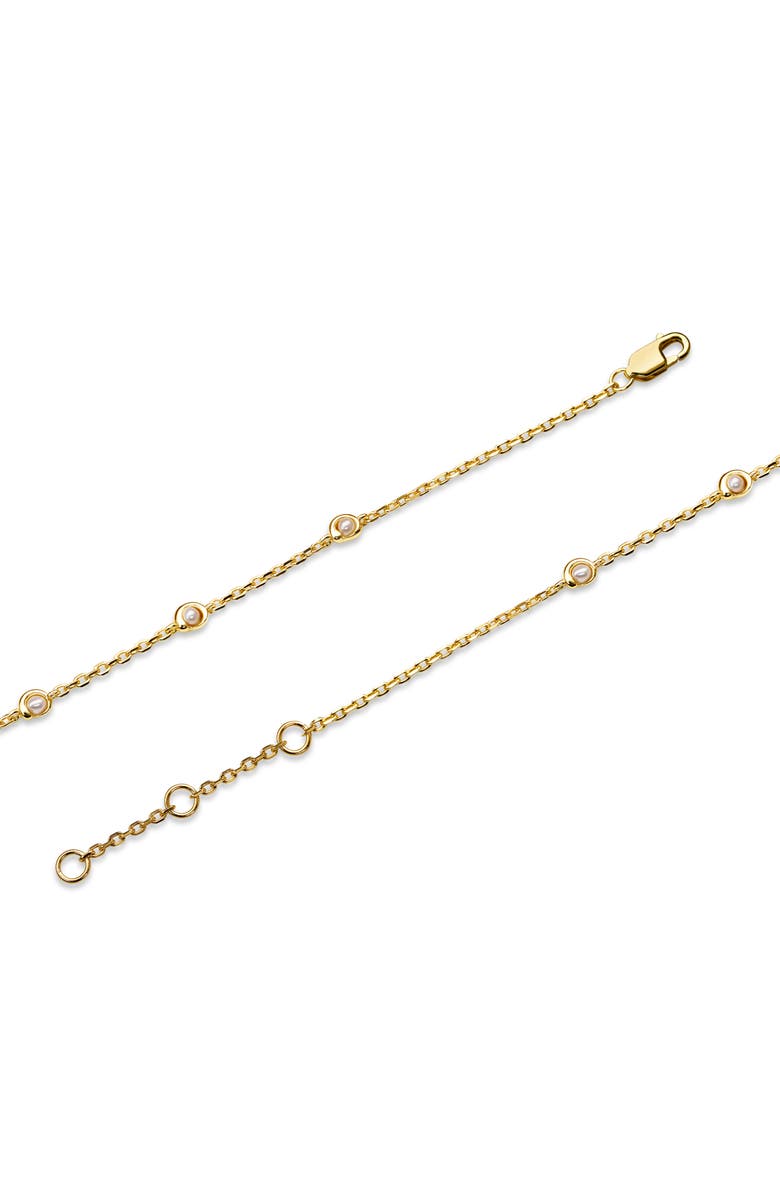 DEVATA Freshwater Pearl Chain Bracelet in Gold Plated Sterling Silver, Alternate, color, Yellow Gold