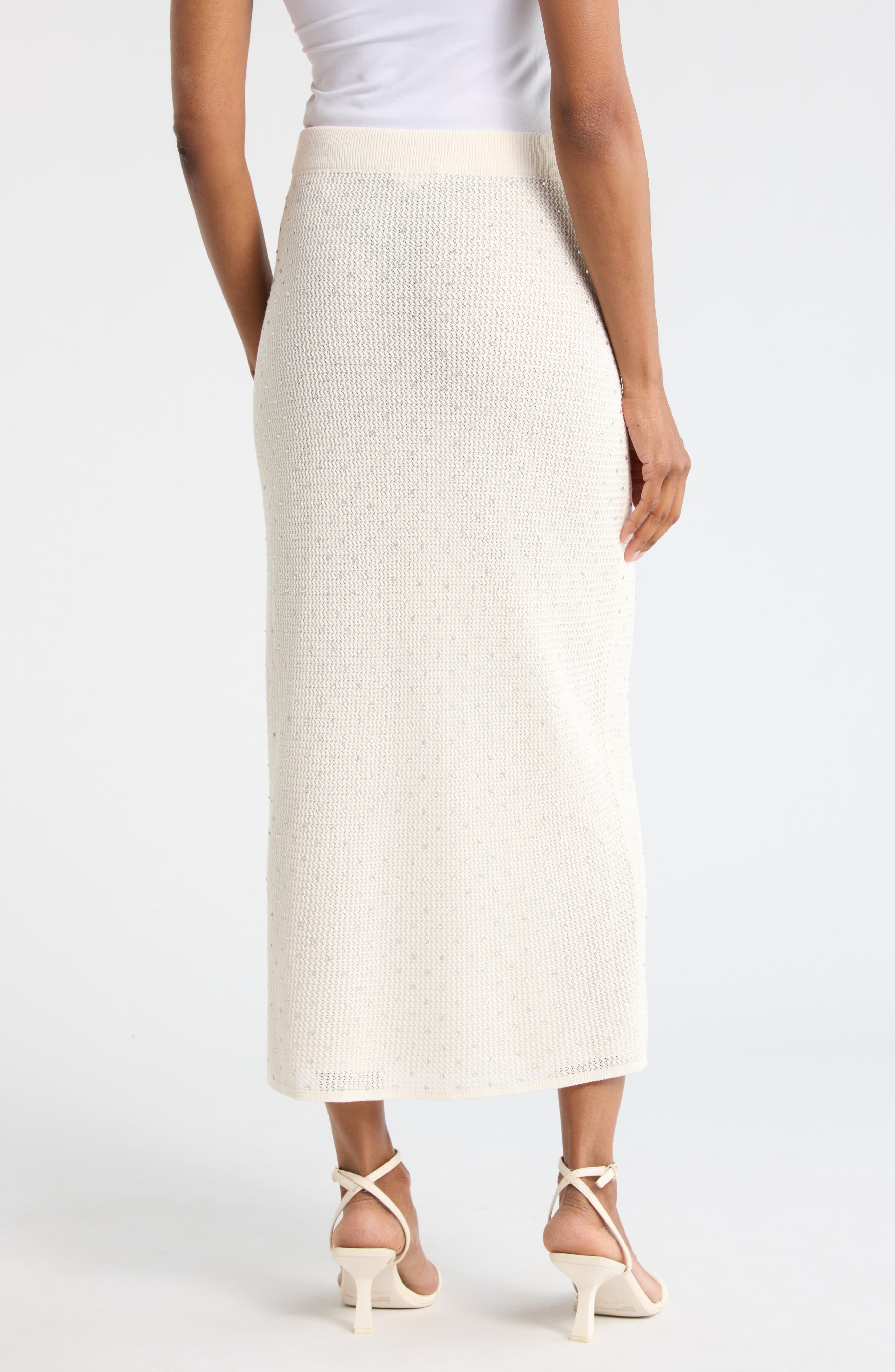 Rina Embellished Midi Sweater Skirt - image 2