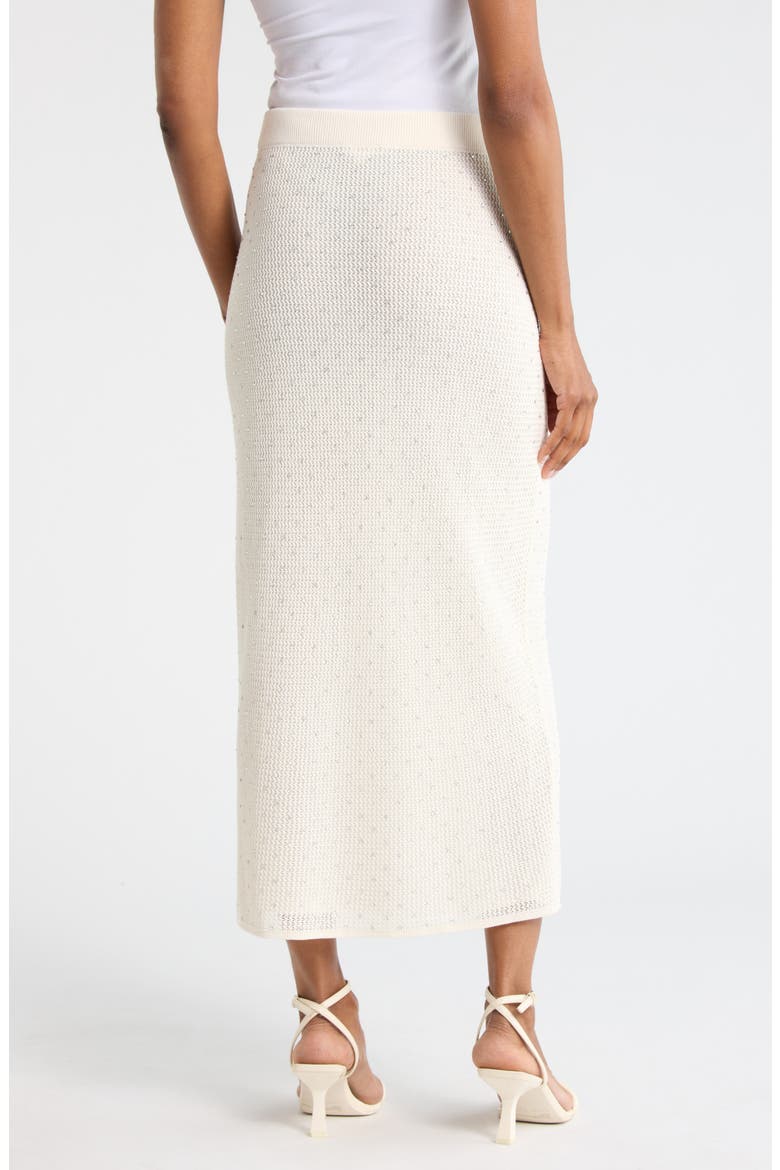 Rina Embellished Midi Sweater Skirt, Alternate, color, OFF WHITE