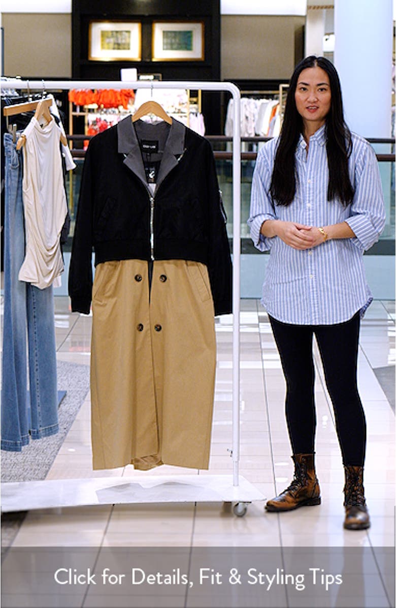 Trio Mixed Media Trench Coat, sales video thumbnail