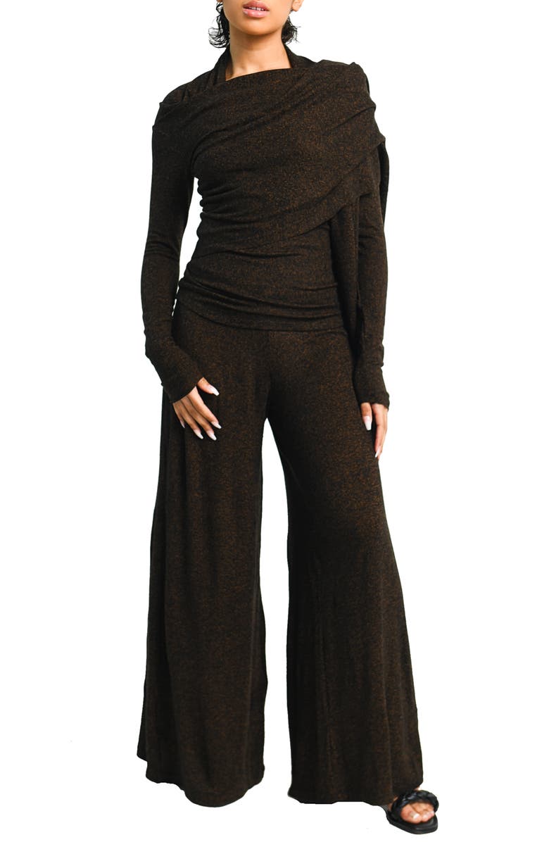 Dai Moda Cat Longline Wrap Cardigan, Alternate, color, 