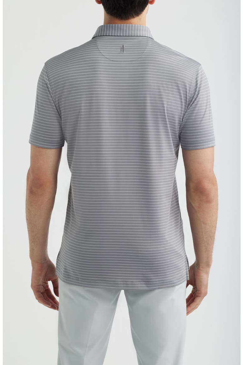 Beau Stripe Performance Polo, Alternate, color, THUNDER