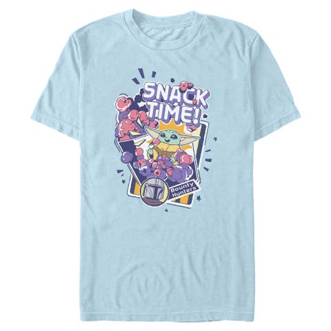 Men's Star Wars The Mandalorian and Grogu The Child Happy Snack Time  Graphic T-Shirt