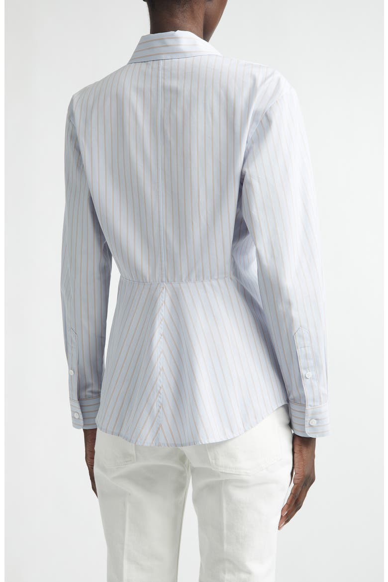 Aurora Stripe Cotton Tailored Shirt, Alternate, color, GLACIER BLUE MULTI