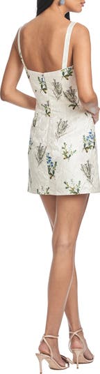 Kelsey Floral Jacquard Minidress