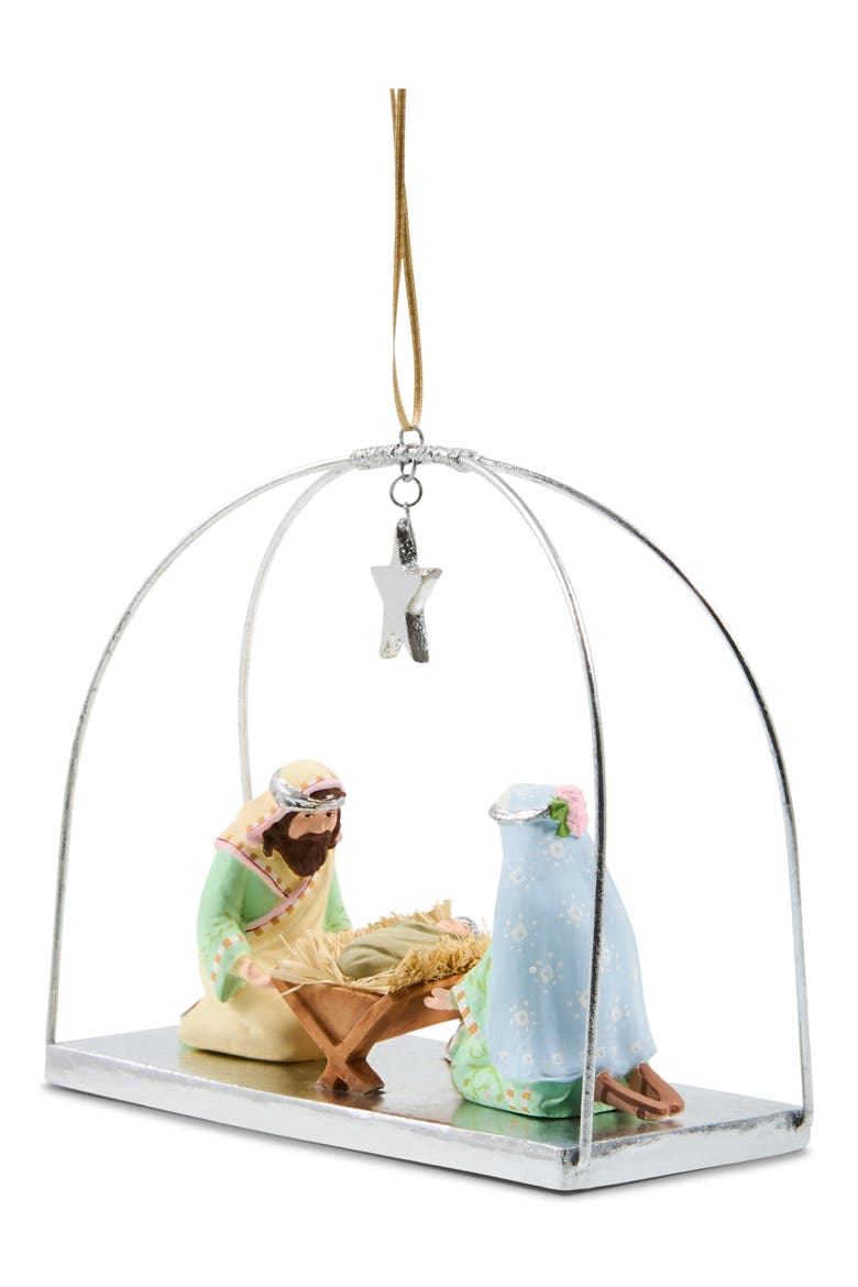 Patience Brewster Silver Nativity Ornament, Alternate, color, MULTI