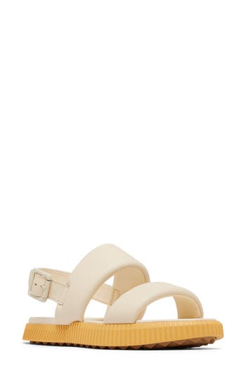 Shop Sorel Ona Streetworks Go-to Slingback Sandal In Honey White/yellow Ray