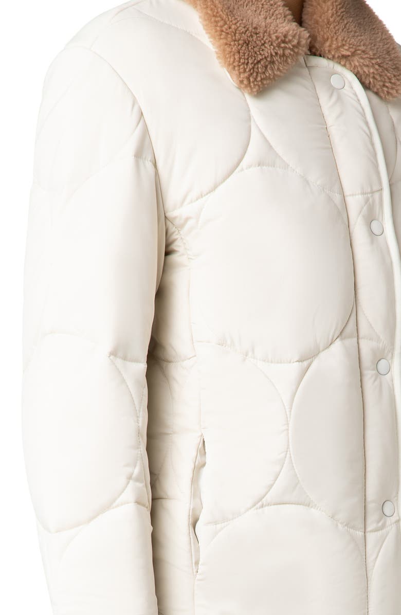 Akris punto Circle Quilted Jacket with Faux Fur Collar, Alternate, color, 