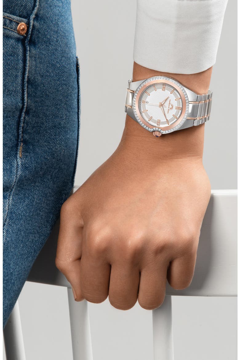 Women's Guilia Interchangeable Bracelet Watch, 37mm, Alternate, color, ROSE/ SILVER/ WHITE