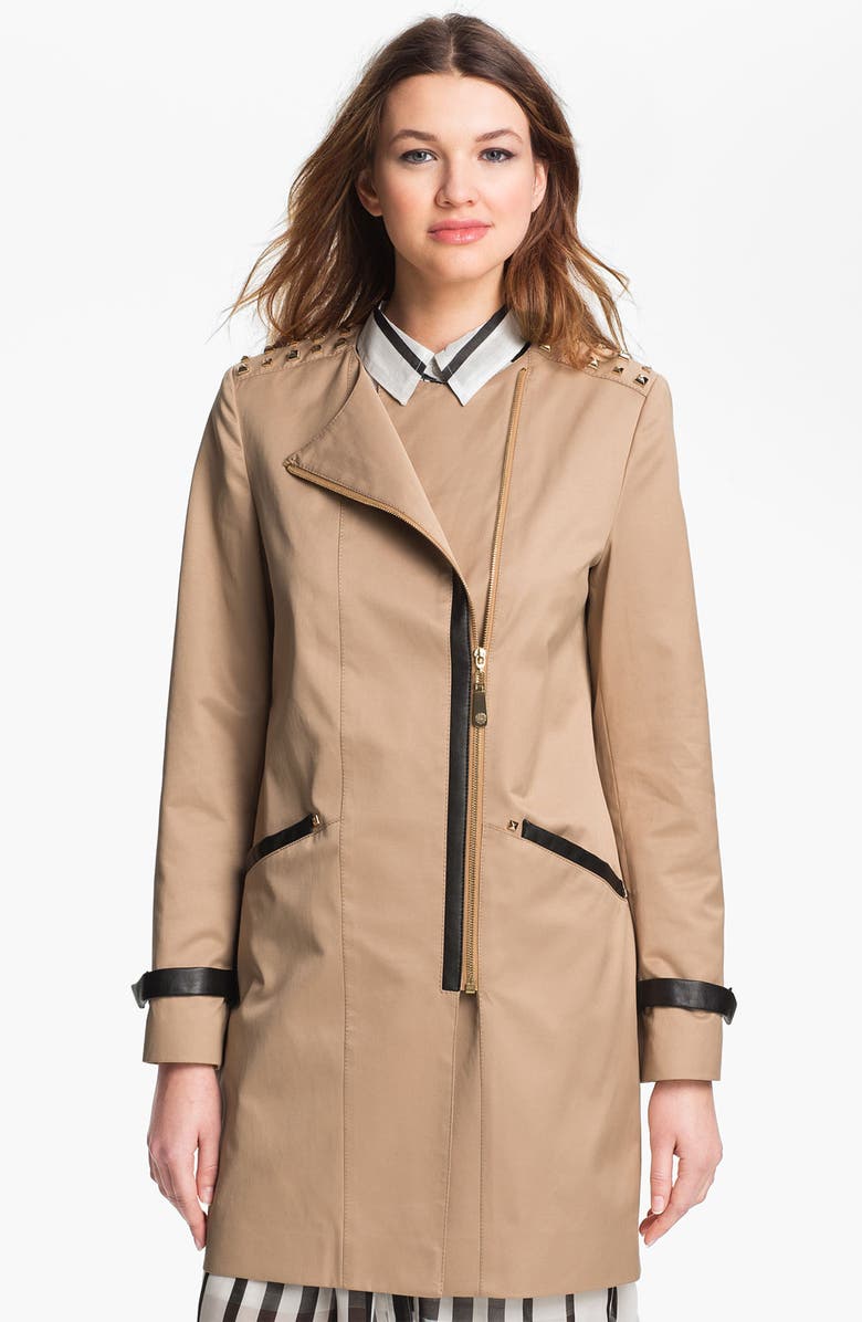 Vince Camuto 'Nicole' Studded Asymmetrical Coat, Main, color, 
