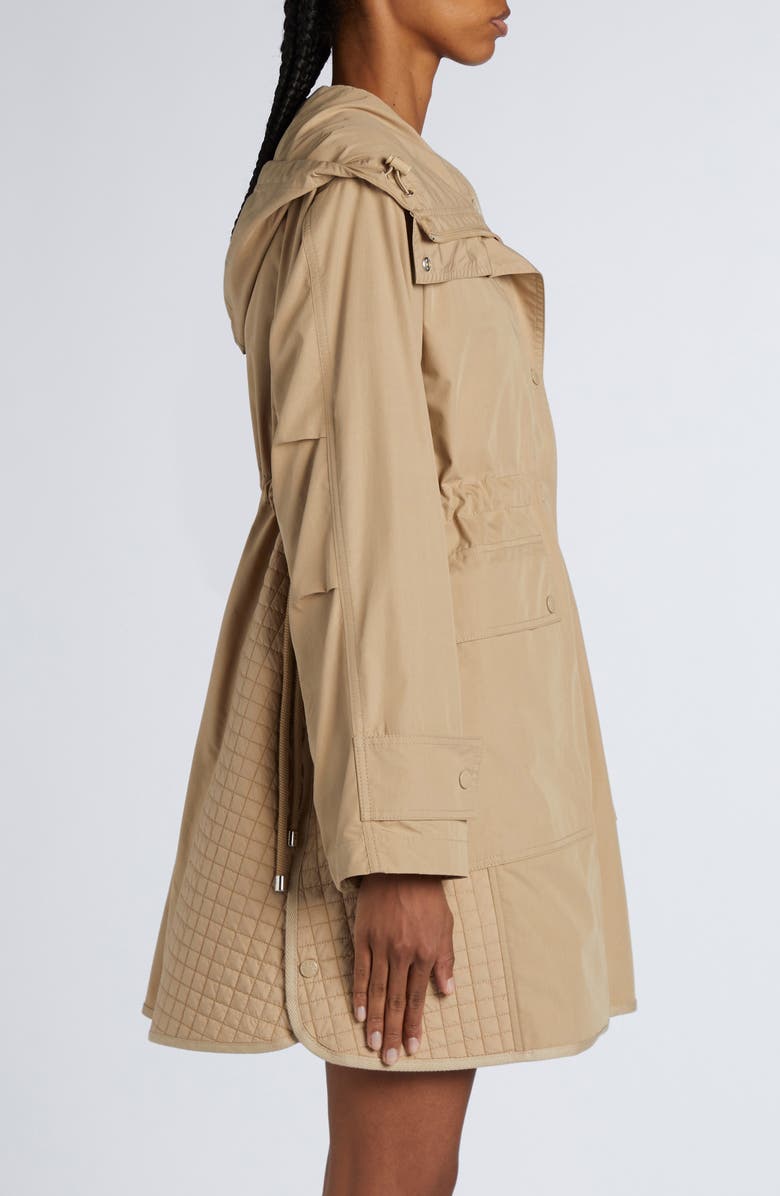 Moncler Meudon Long Parka, Alternate, color, Beige