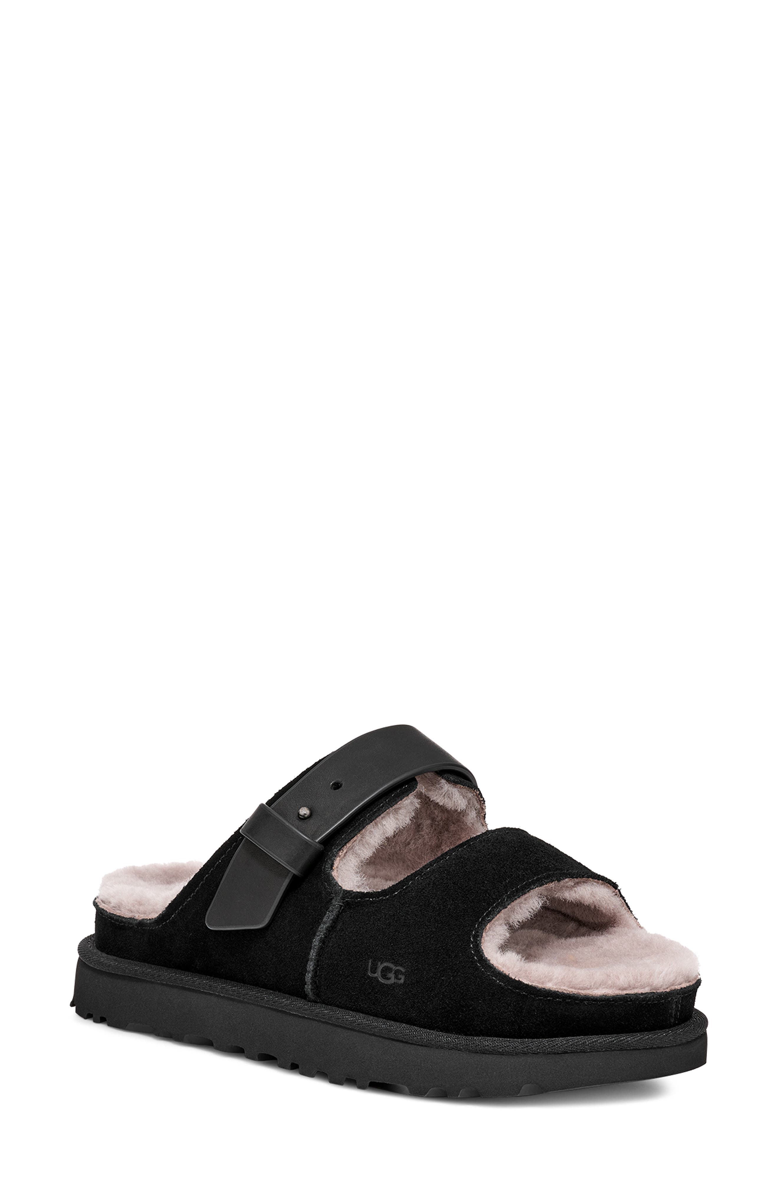 UGG<sup>®</sup> Greenport Genuine Shearling Slide Sandal, Main, color, 