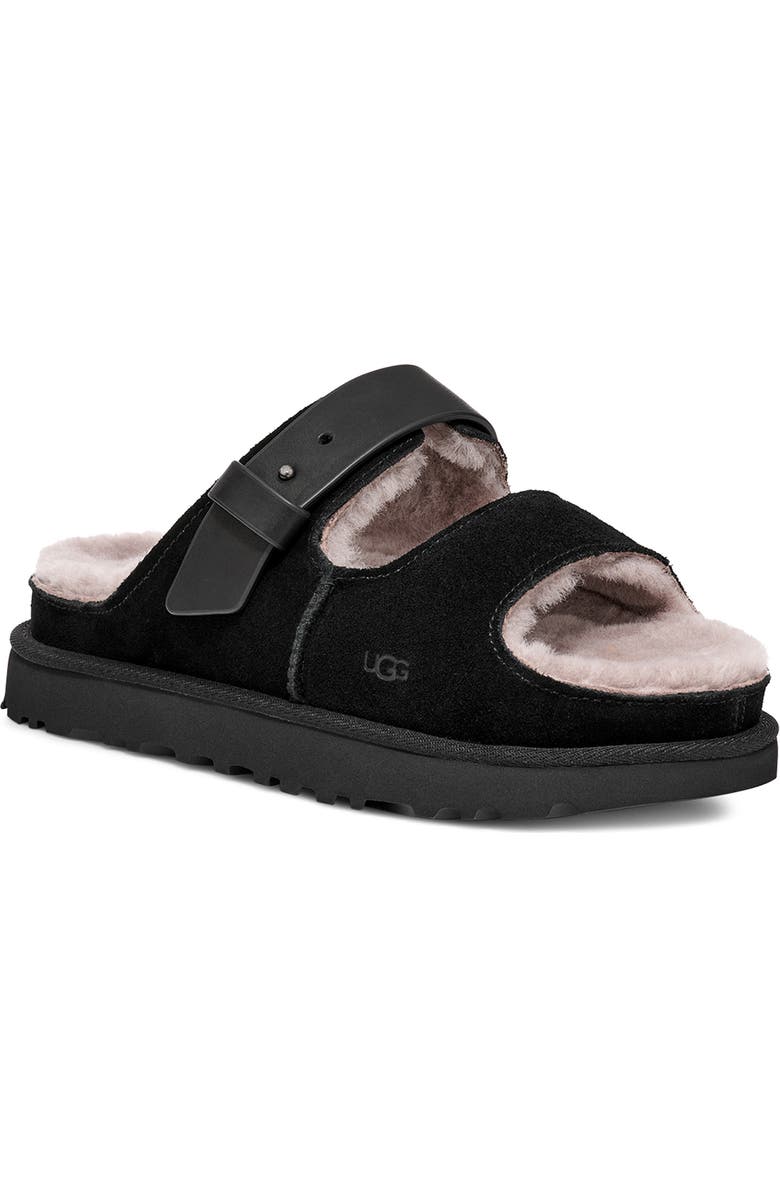 UGG<sup>®</sup> Greenport Genuine Shearling Slide Sandal, Main, color,