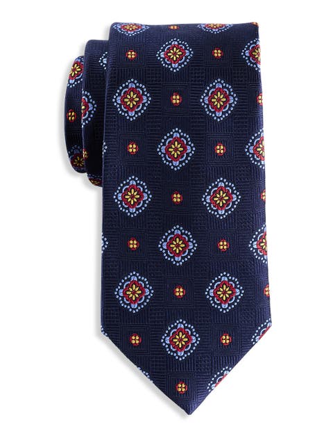 Big 
Tall Winter Medallion Silk Tie