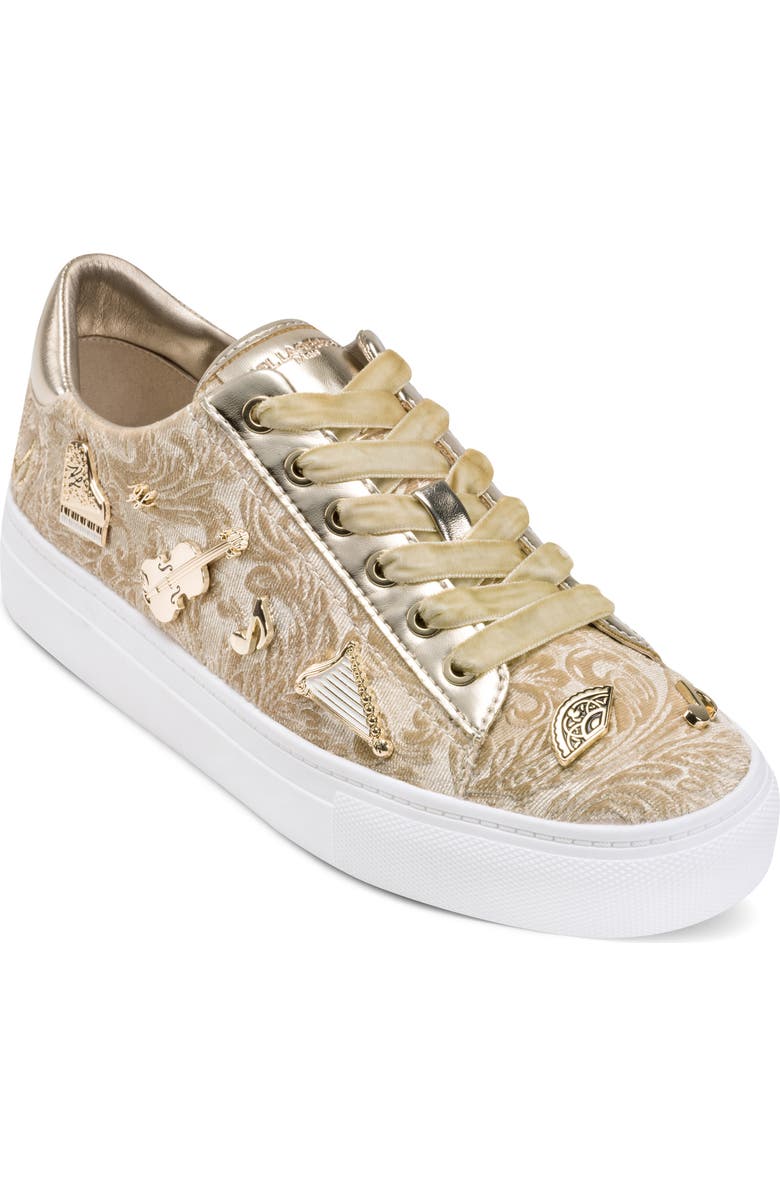 KARL LAGERFELD PARIS Cate Rococo Sneaker, Main, color, White Gold/ Platino