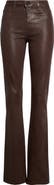 L'AGENCE Ruth Coated High Waist Raw Hem Straight Leg Jeans