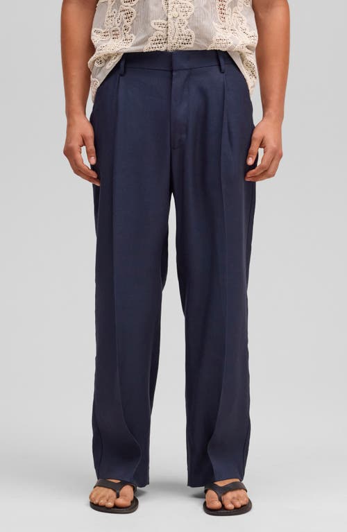 NN07 Kay Relaxed Fit Twill Trousers in Deep Navy at Nordstrom, Size 31 X 32