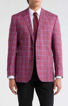 Brooks Brothers Plaid Linen Two-Button Sport Coat