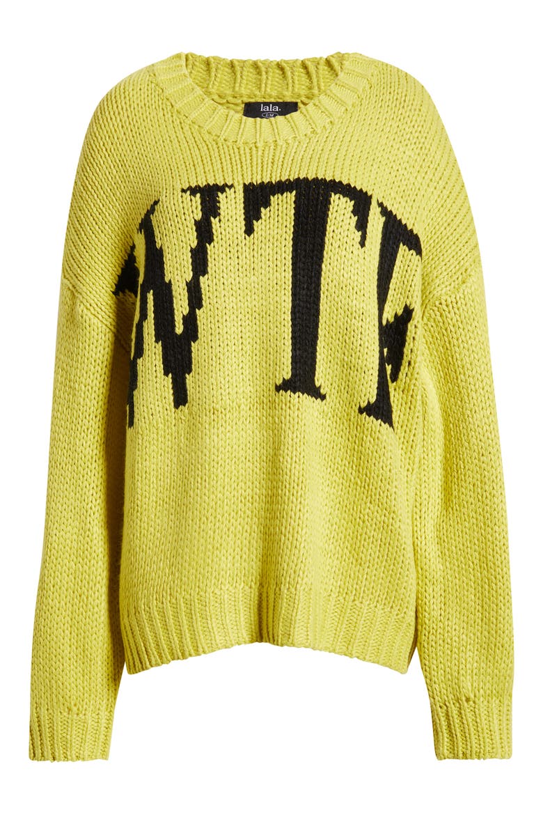 WTF Crop Sweater, Alternate, color, CHARTREUSE