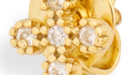 Argento Vivo Cubic Zirconia & Freshwater Pearl Front/back Hoop Earrings In Gold