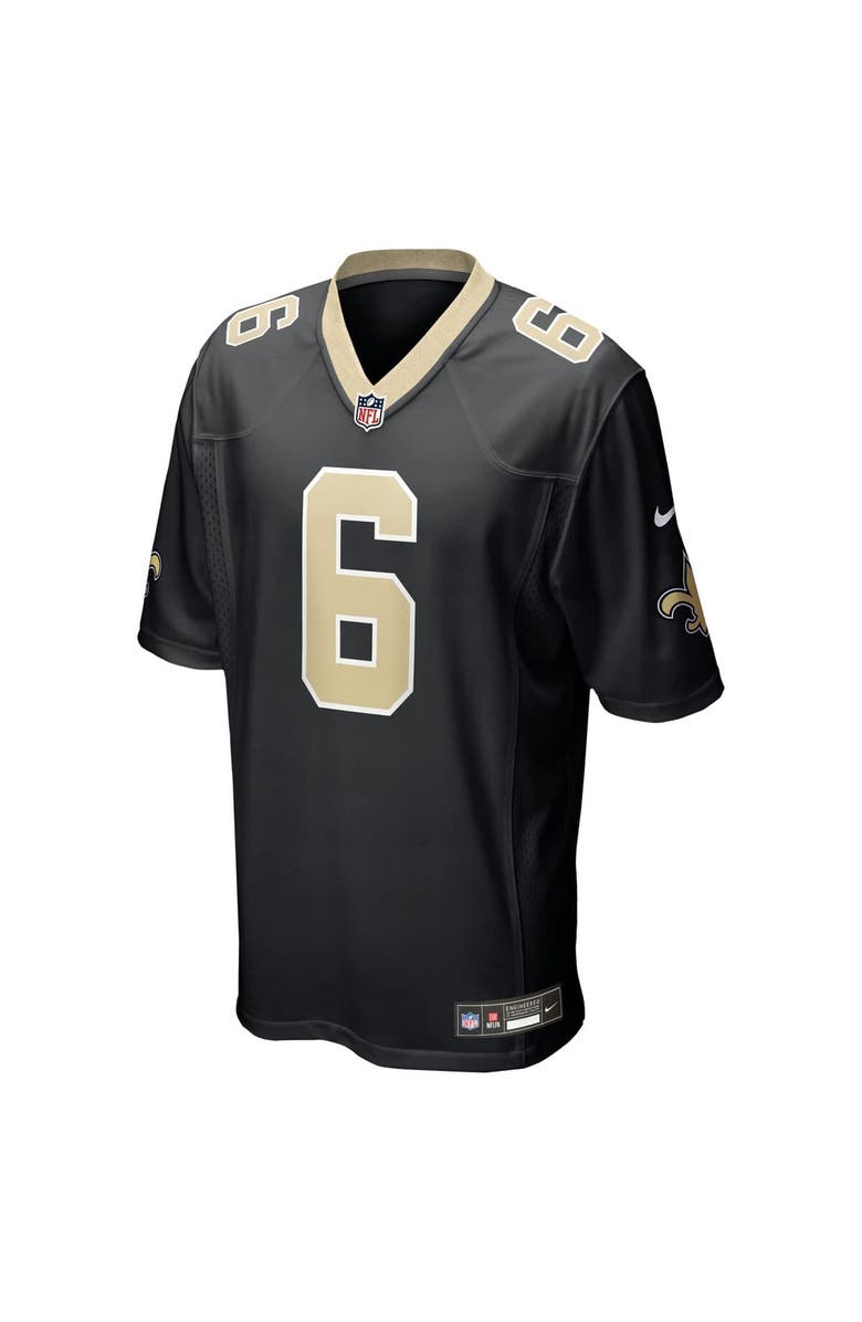 Nike Men's Nike Tyler Shough Black New Orleans Saints Game Jersey, Alternate, color, Black