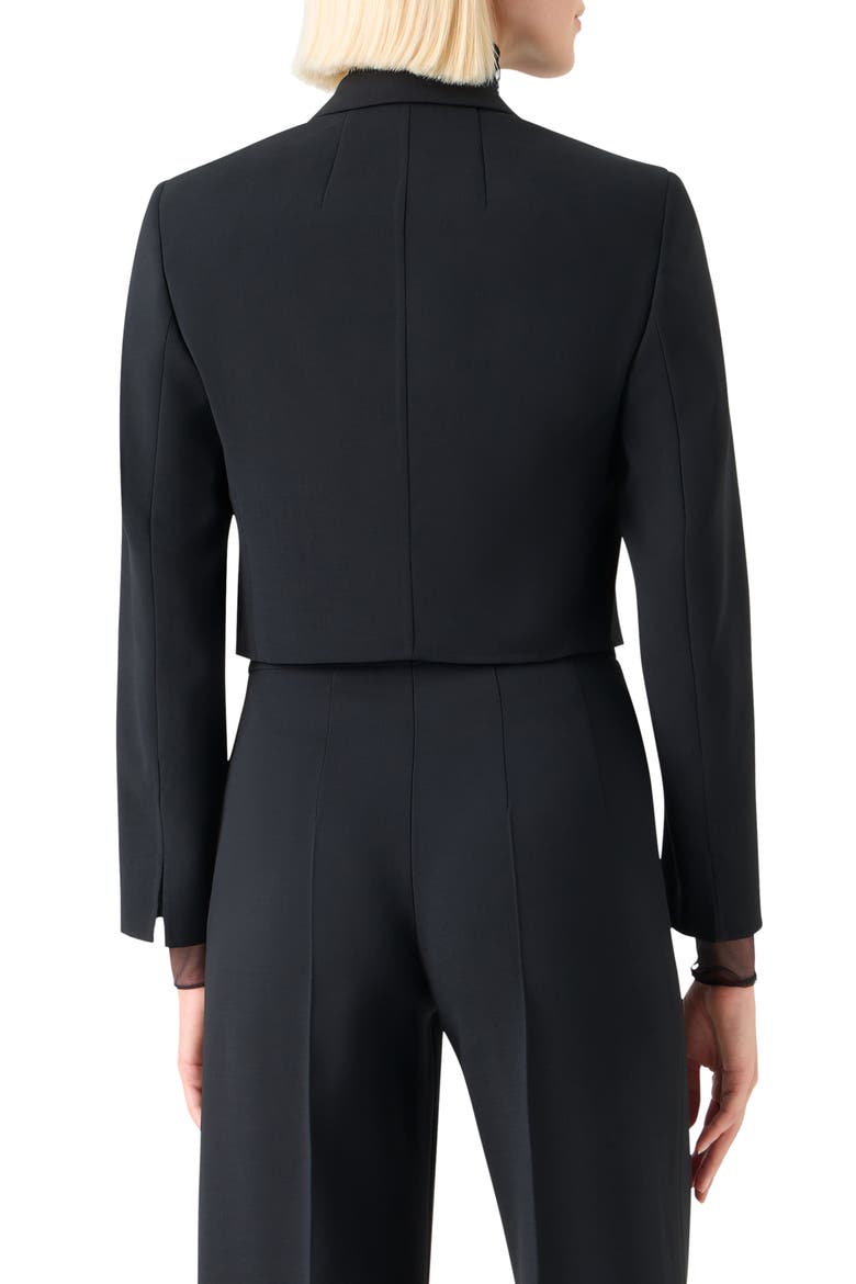 Short Wool Blend Jacket, Alternate, color, BLACK
