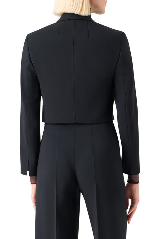 Akris Short Wool Blend Jacket In Black