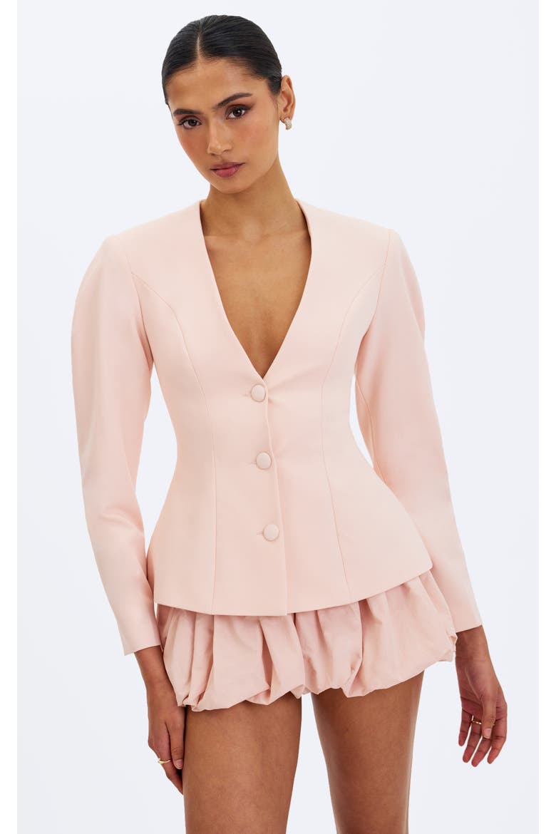 Savannah Peplum Blazer, Main, color, Tulip Pink