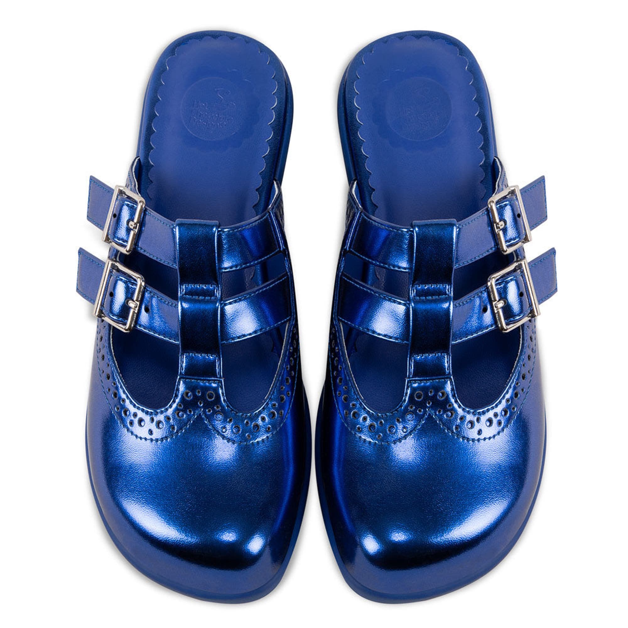Hot Chocolate Design Chrome Crush Ocean Women's Clogs, Alternate, color, Chrome Crush Ocean