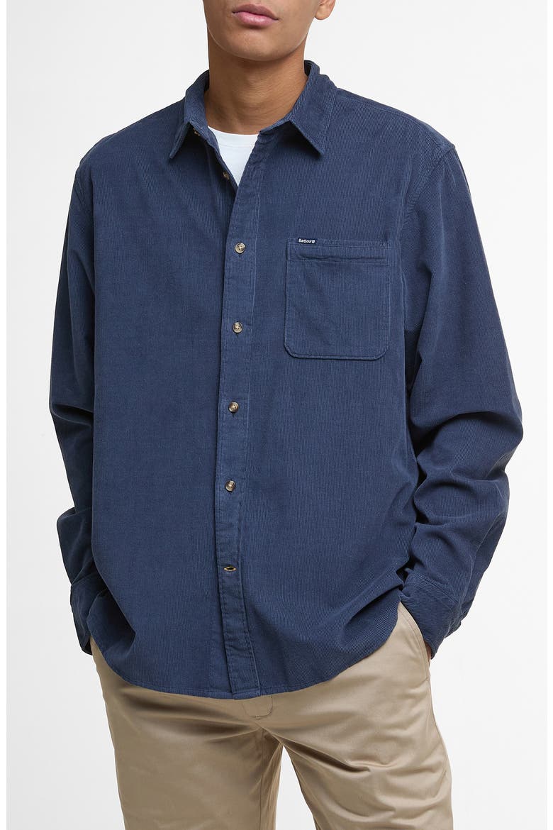 Bramside Relaxed Corduroy Shirt, Main, color, NAVY