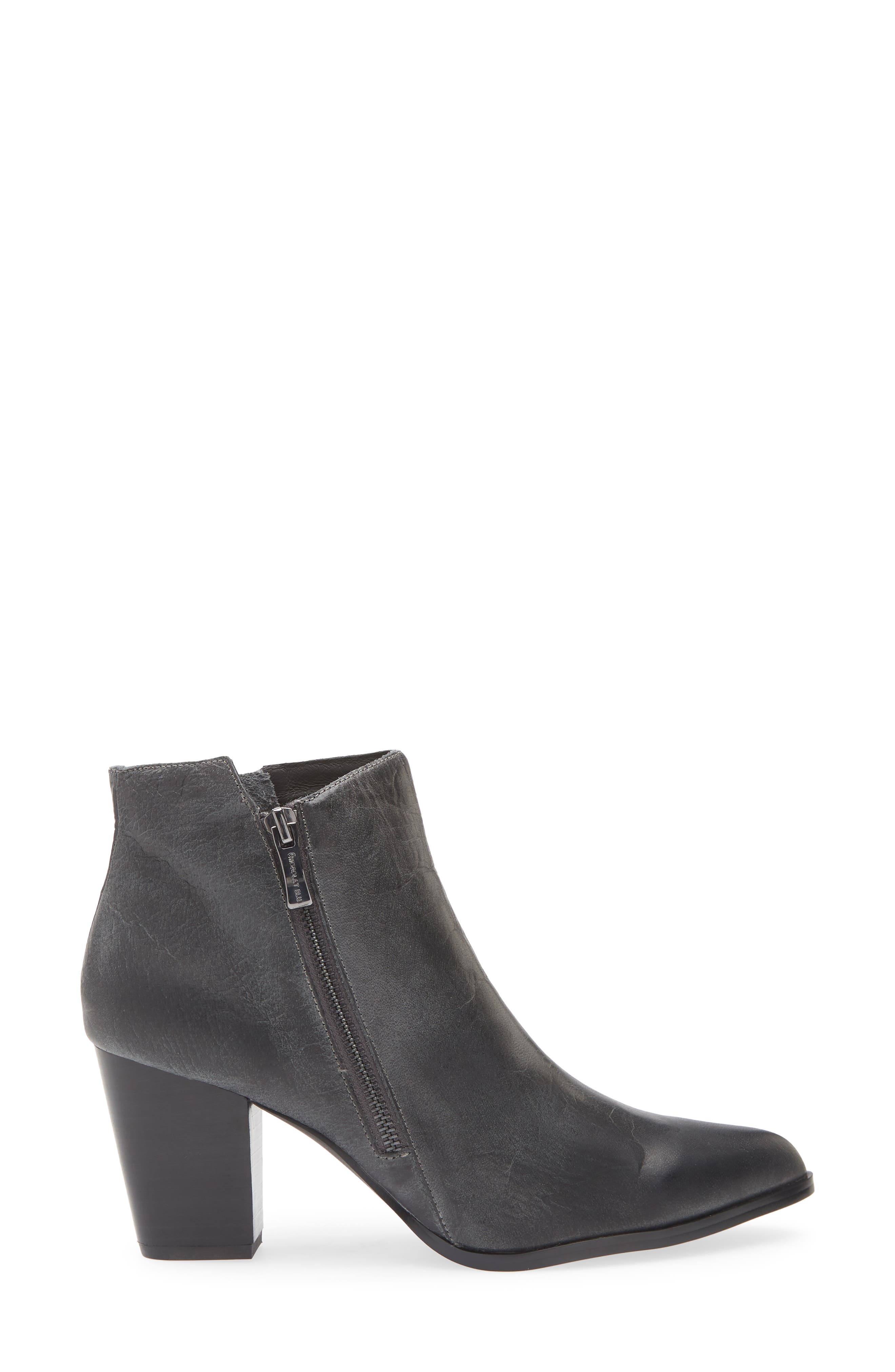 Chocolat Blu Eri Pointed Toe Bootie, Alternate, color, Black Leather