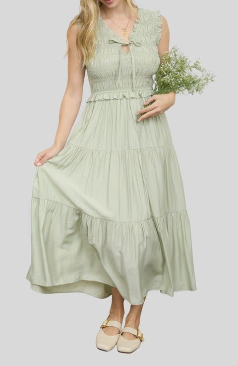 Smocked Tiered Dress