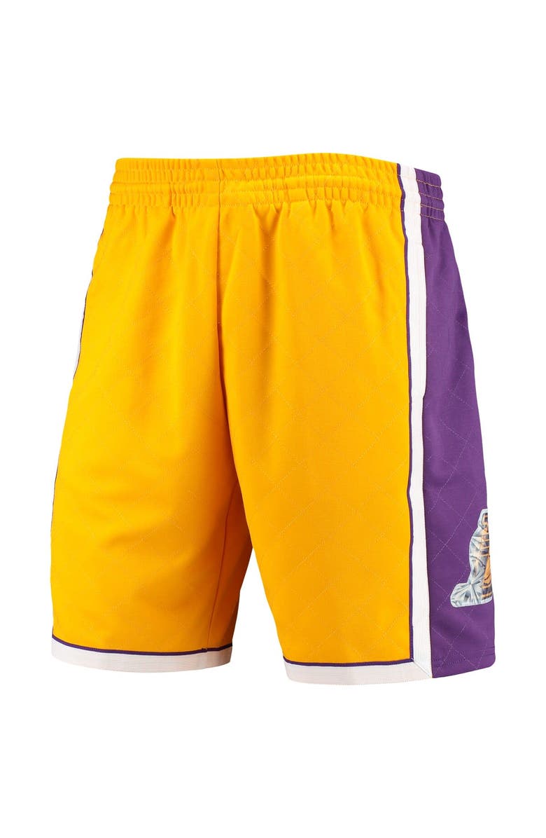 Mitchell & Ness Men's Mitchell & Ness Gold Los Angeles Lakers 2009 Hardwood Classics 75th Anniversary Swingman Shorts, Alternate, color, Gold