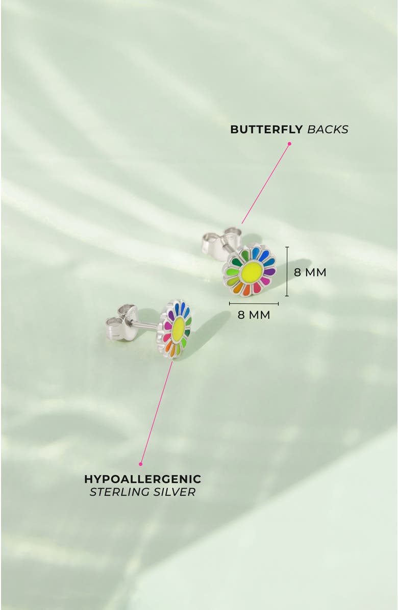 In Season Jewelry Multicolored Petal Girl Earrings, Alternate, color, Multi-Color