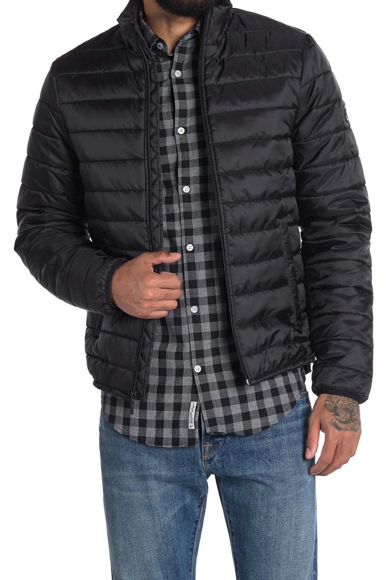 Lightweight Puffer Jacket, Alternate, color, TRUE BLACK