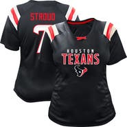 FANATICS Women's Fanatics C.J. Stroud Navy Houston Texans Plus Size Name & Number Raglan Lace V-Neck T-Shirt