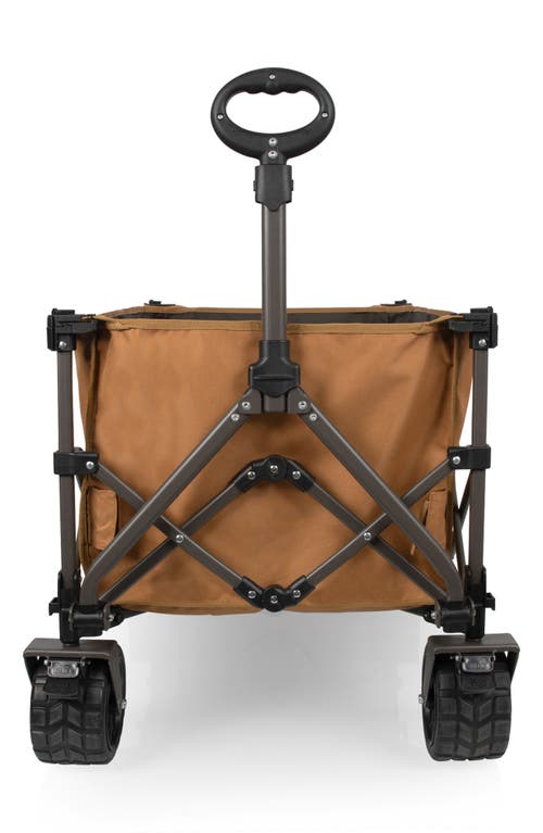 Picnic Time Wilderness All-terrain Folding Wagon In Brown