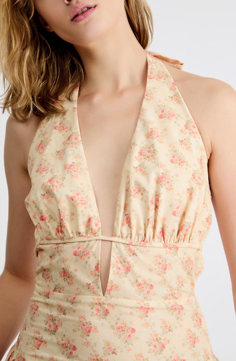 Extro & Vert Alice Halter Minidress, Alternate, color, Floral Print