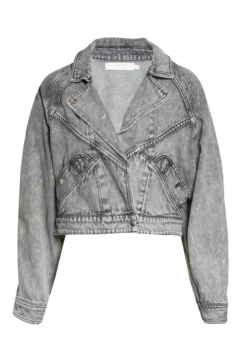 the Label Etienne Denim Jacket, Alternate, color, ASPHALT