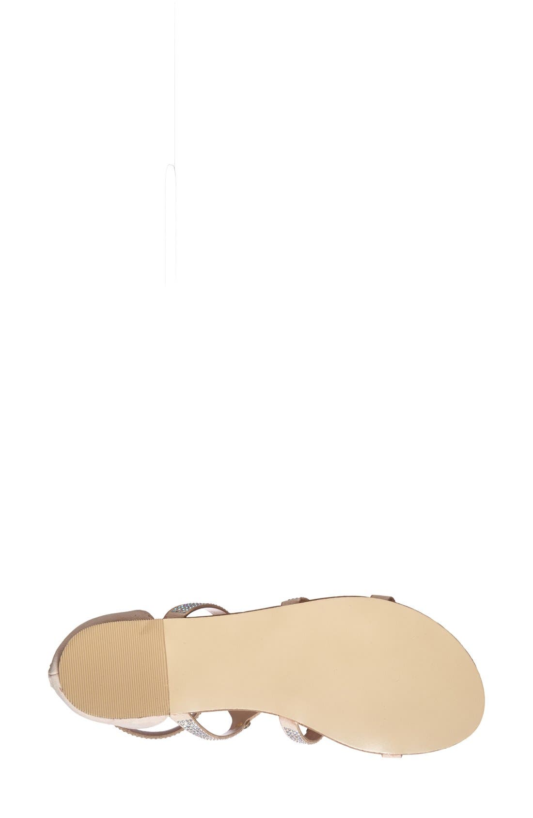 'Castel' Embellished Sandal, Alternate, color, NATURAL