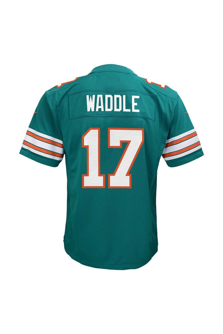Youth Nike Jaylen Waddle Aqua Miami Dolphins Alternate Player Game Jersey, Alternate, color, Aqua